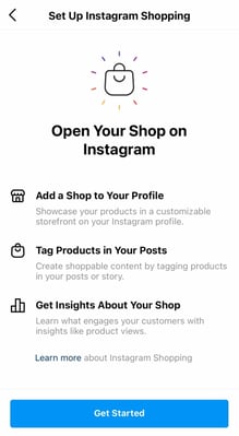 How to submit your Instagram shop account for review step 2